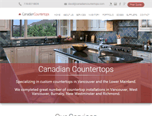 Tablet Screenshot of canadiancountertops.com